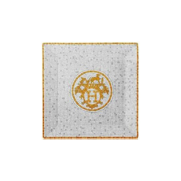 Mosaique au 24 gold square plate N°3