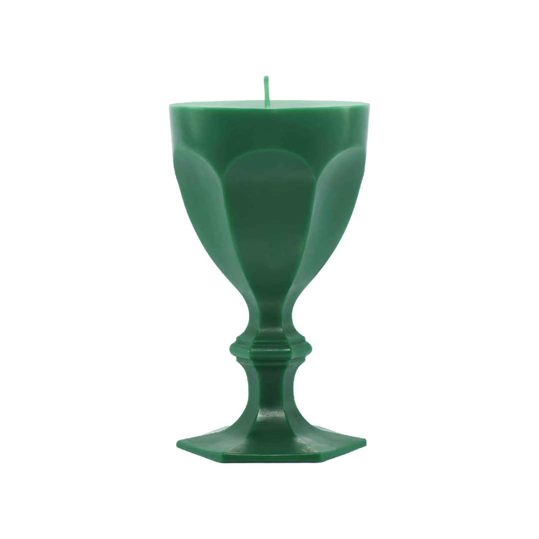 Harcourt Glass Candle, Green