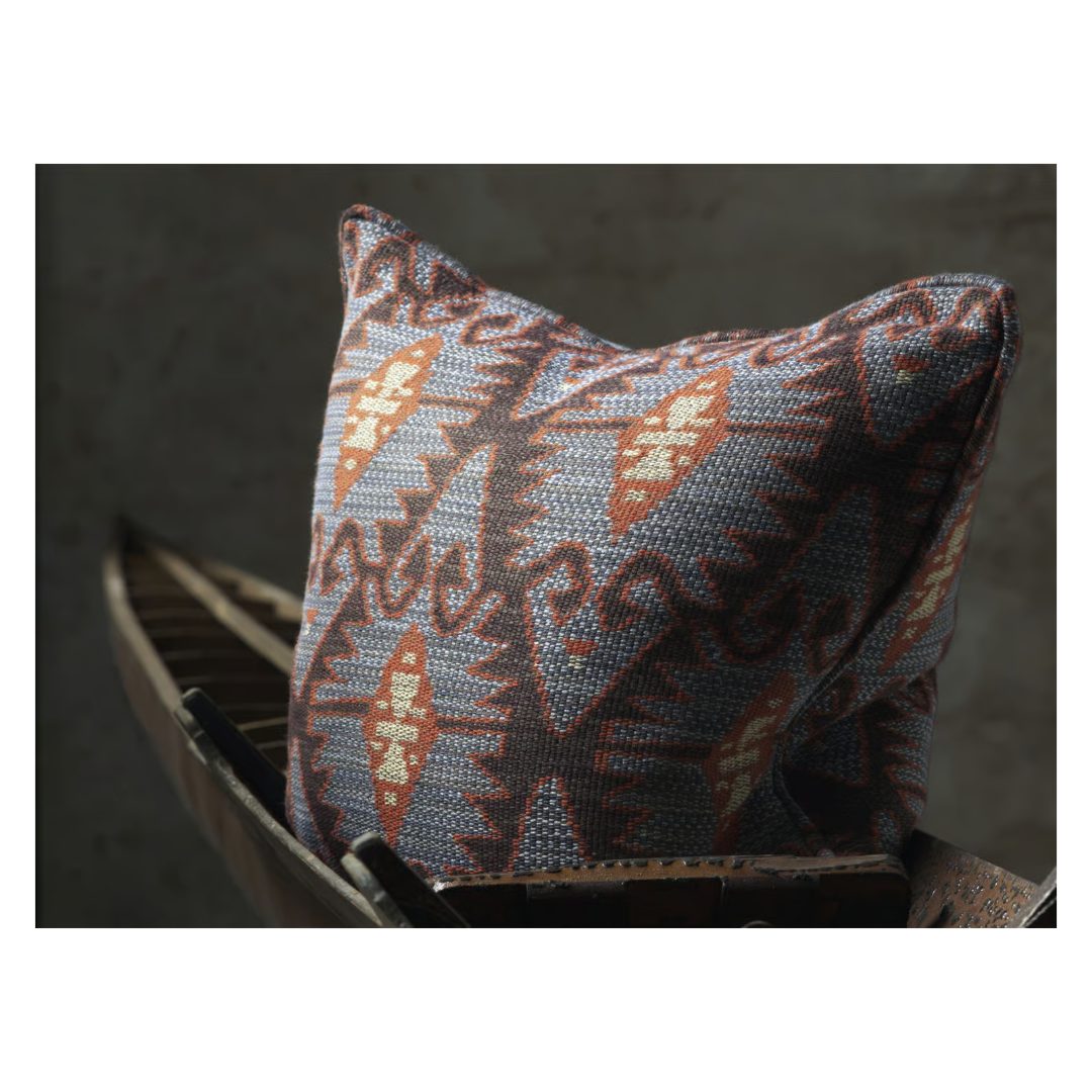 Espiga Blue Aztec-inspired Kilim CUSHION, 55X55