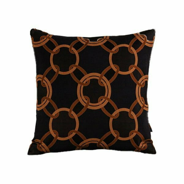 Luxury Chains - Decorative Pillow Black-Chestnut, 50X50