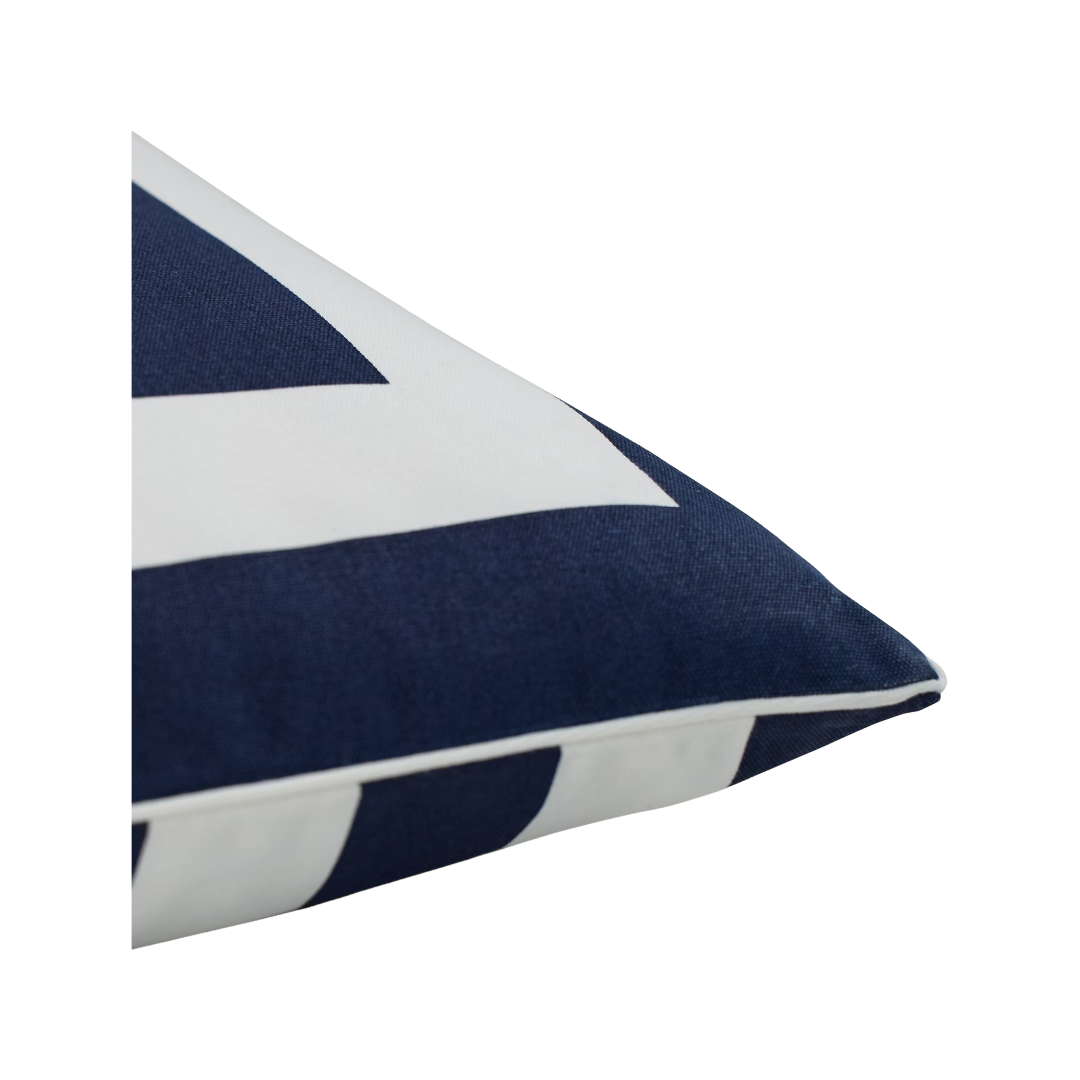 Holton Throw Pillow, Navy/White, 50X50