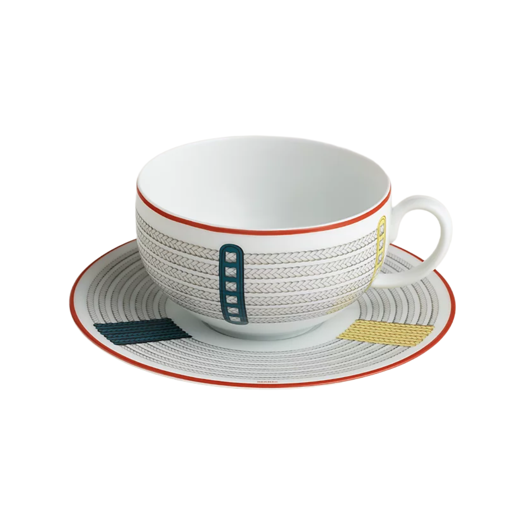 Tressages Equestres breakfast cup and saucer