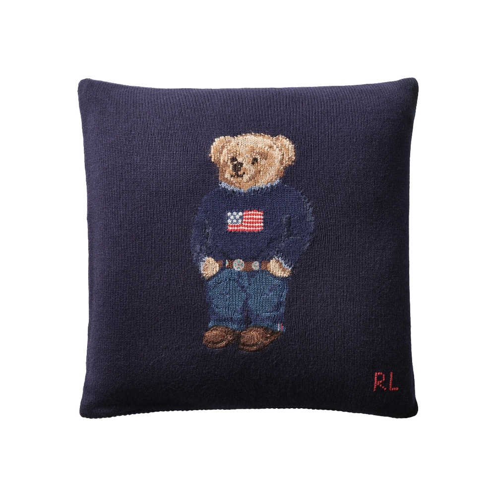 Polo Bear Wool Throw Pillow 50X50