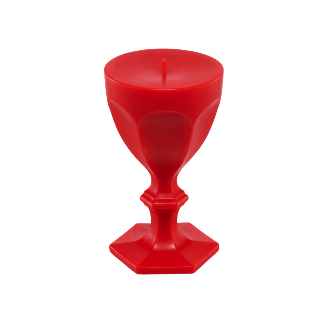 Harcourt Glass Candle, Poppy Red