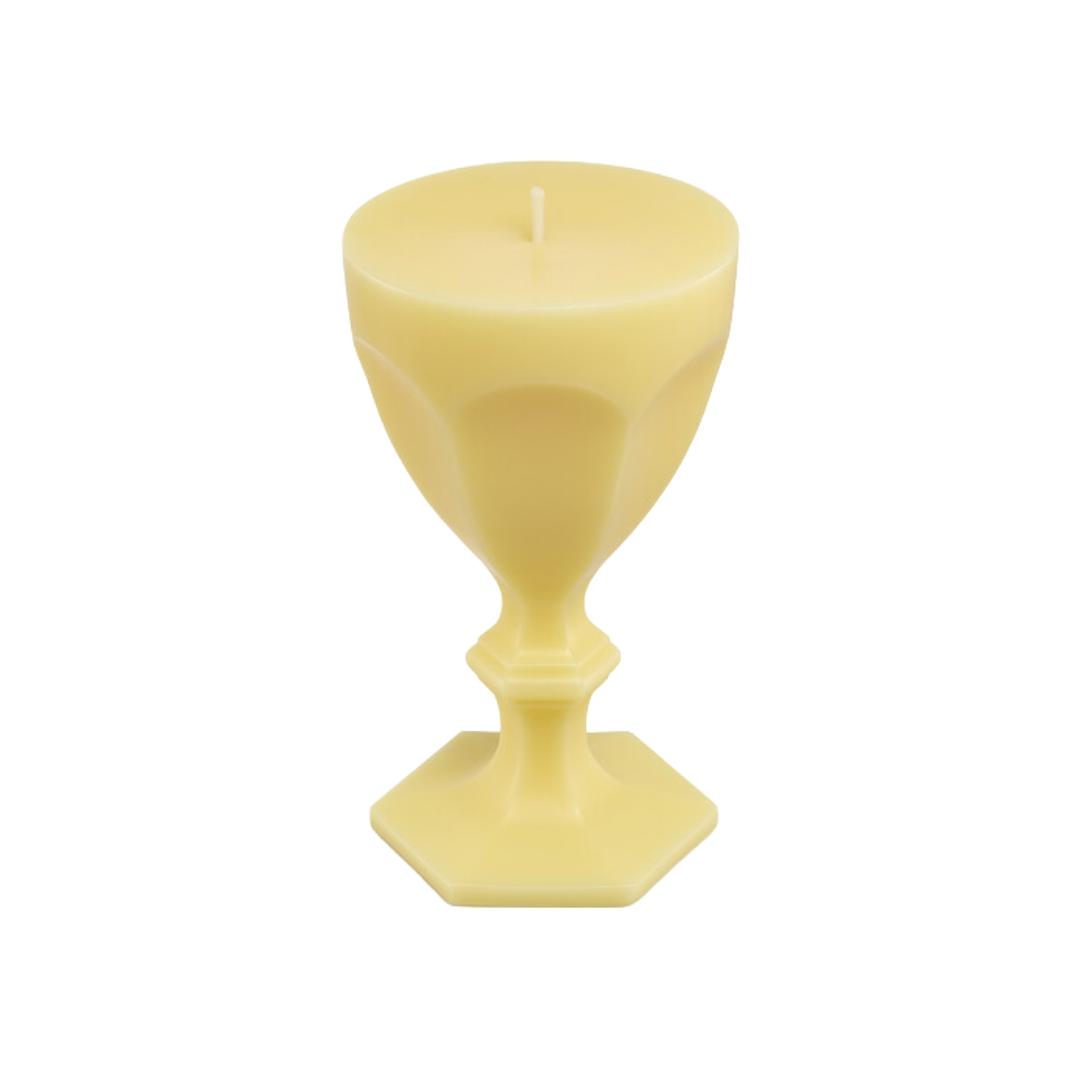 Harcourt Glass Candle, Yellow