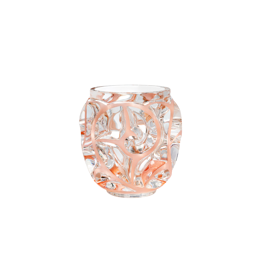 Vase TOURBILLONS , patine corail ombre