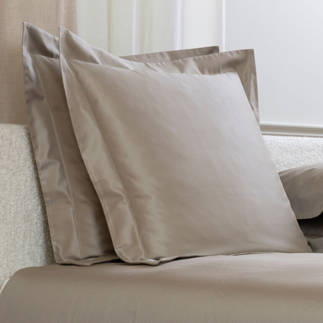 Oblique Jacquard Euro Sham, TAUPE/SAVAGE BEIGE