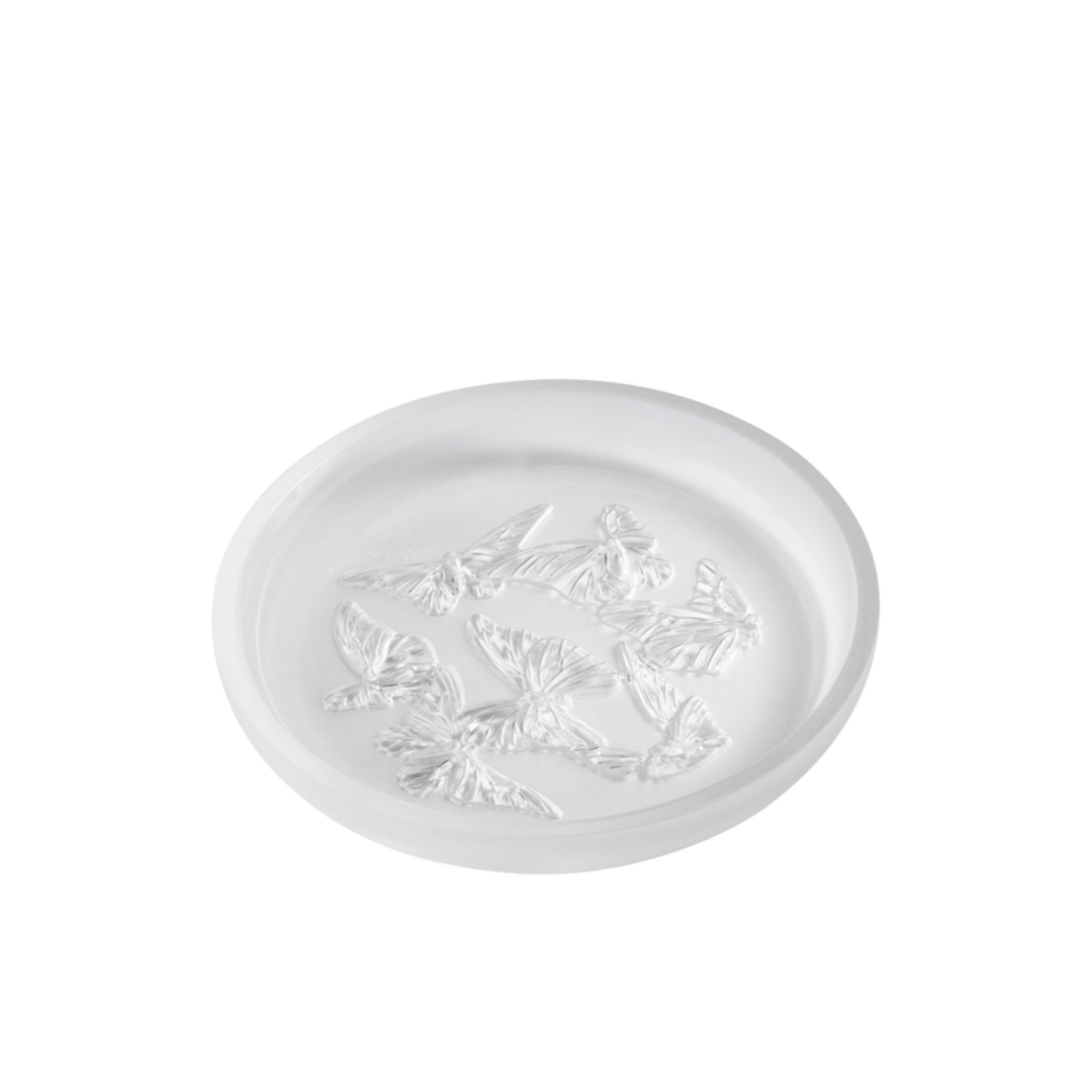 Papillons flat small bowl Clear crystal