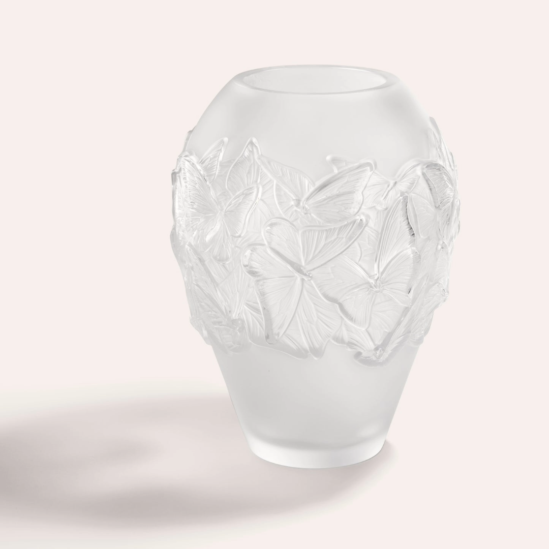 Numbered Edition - Papillons Vase Clear crystal