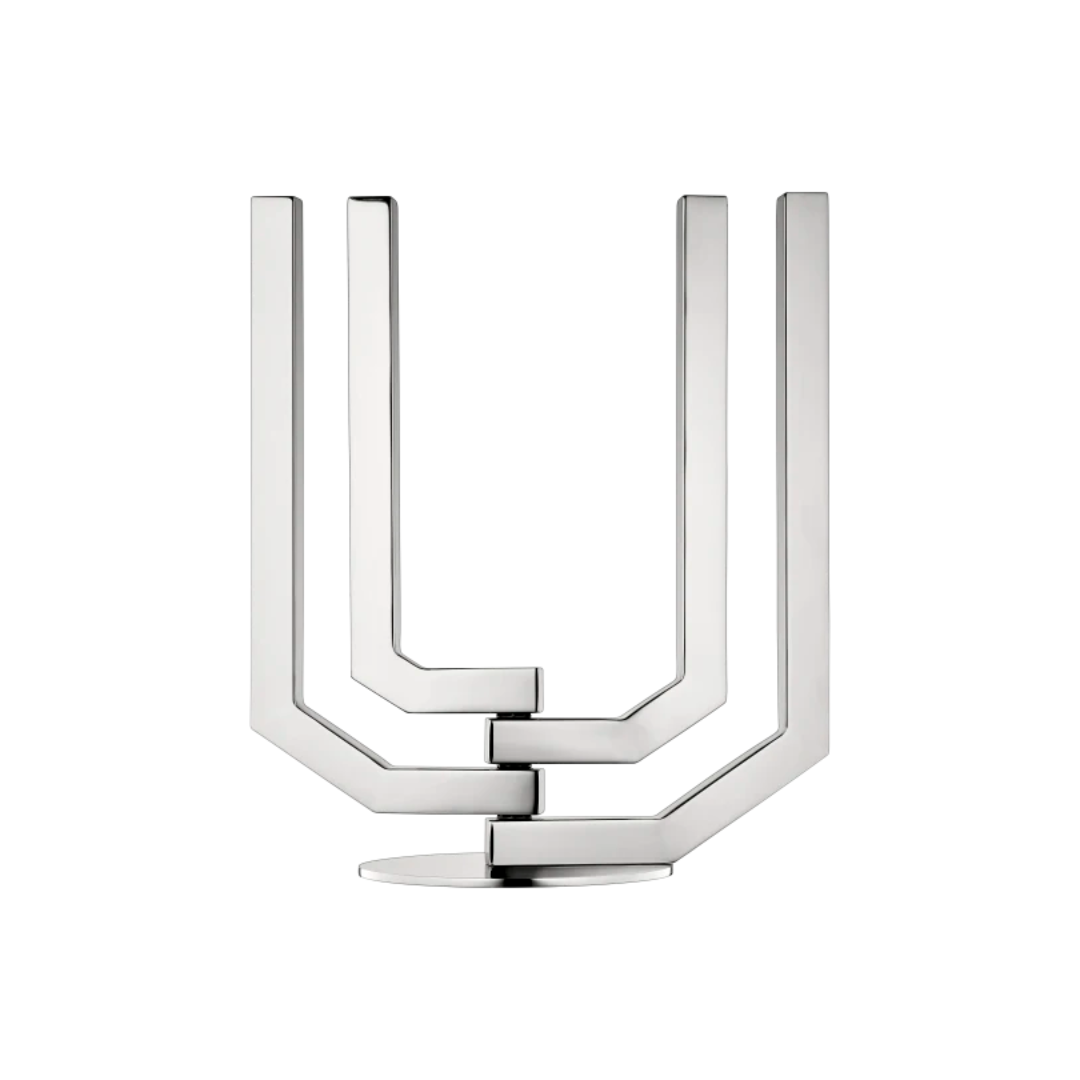 Arborescence Stainless Steel 4-Arm Candelabra