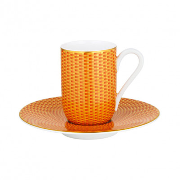 Trésor Orange - Expresso cup and saucer n°1 with round gift box (12 cl)