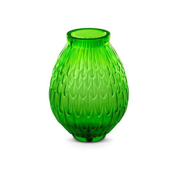 Plumes Small Vase - Green Crystal