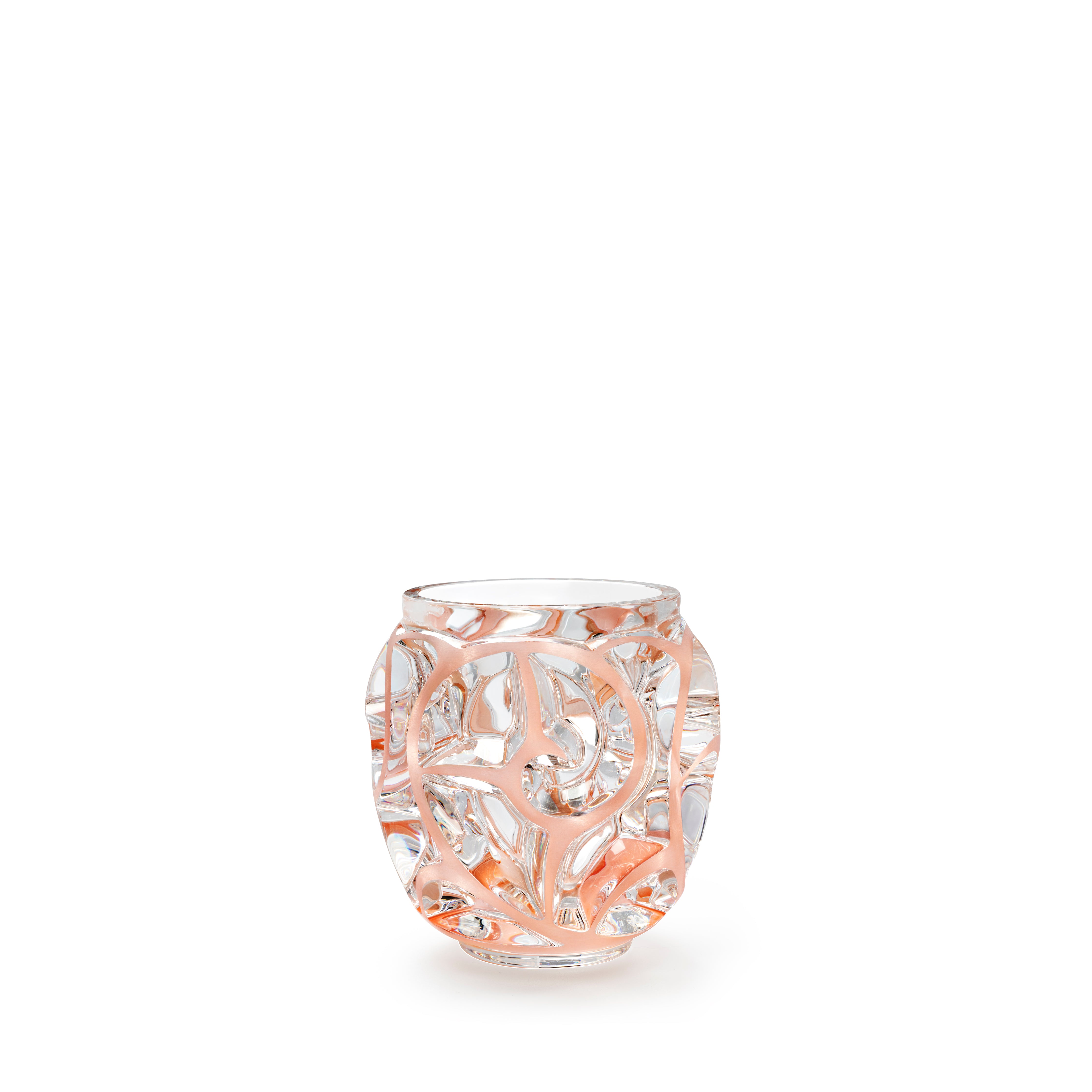 Vase TOURBILLONS , patine corail ombre