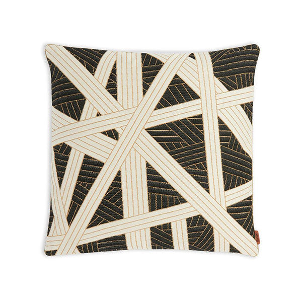 Nastri Geometric-Print Cushion - Brown