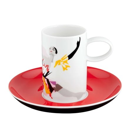 Tchaikovsky Set 4 Coffee Cups & Saucers