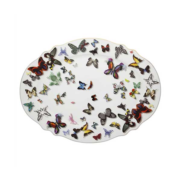 Large Oval Platter Butterfly Parade
