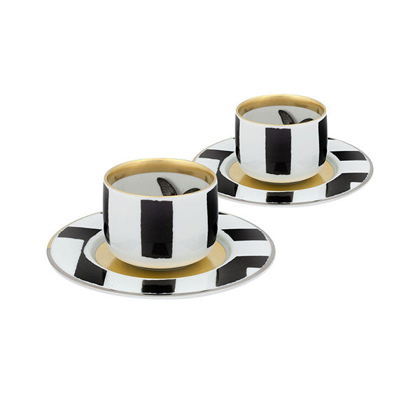 Sol Y Sombra-Set Of Coffee Cups & Saucer