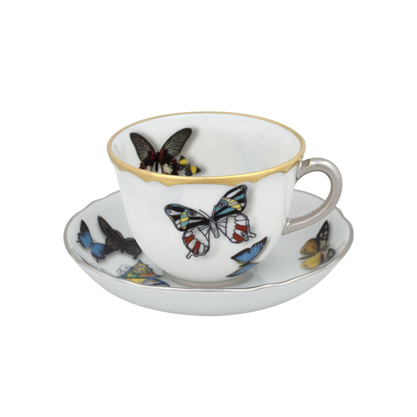 Butterfly Parade Set 2 Coffee Cups & Saucers