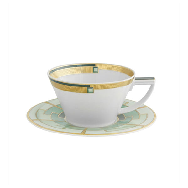 Emerald Tea Cup With Saucer