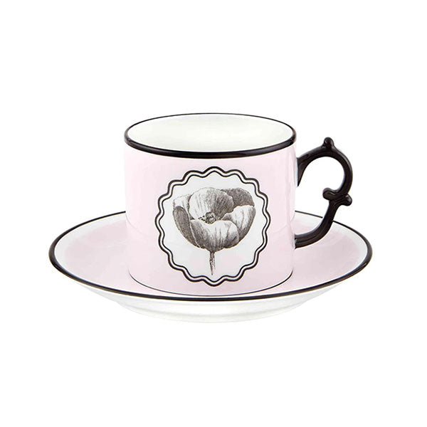 Tea Cup & Saucer Pink Herbariae
