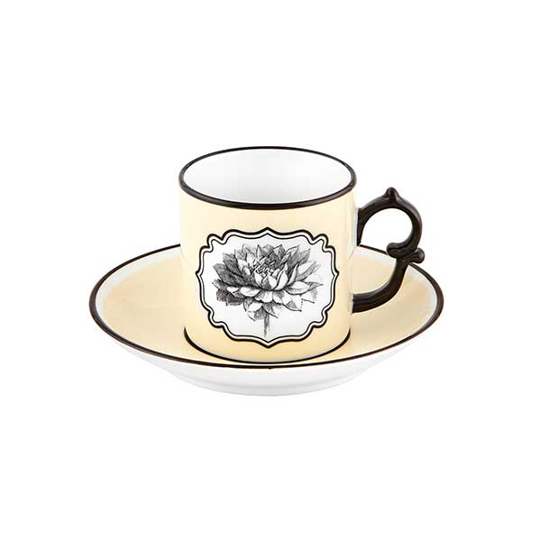 Herbariae - Coffee cup and saucer Yellow