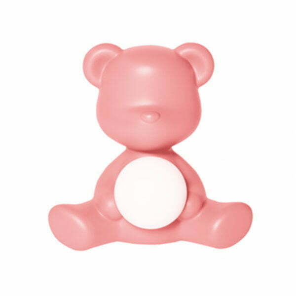 Teddy Girl Lamp With Rechargeable Led - Pink