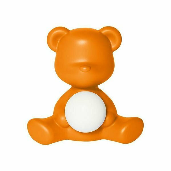Teddy Girl Lamp With Rechargeable Led - Orange
