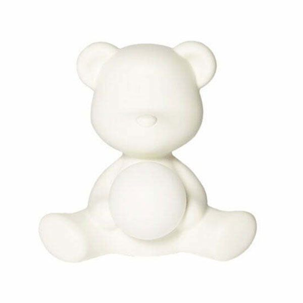 Teddy Girl Lamp With Rechargeable Led  - White