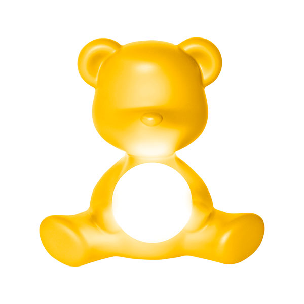 Teddy Girl Lamp With Rechargeable Led - Yellow