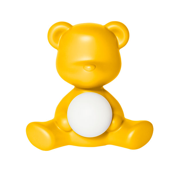 Teddy Girl Lamp With Rechargeable Led - Yellow