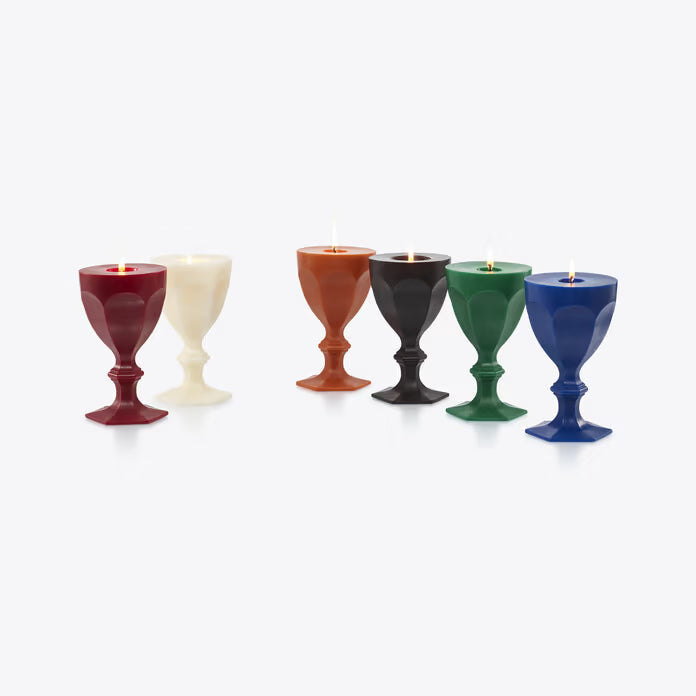 Harcourt Glass Candle, red