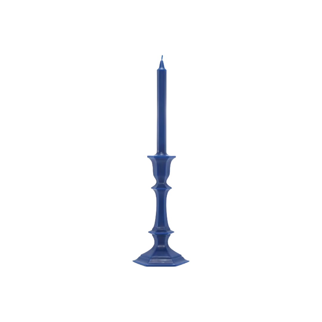 Harcourt Candlestick Candle, Blue