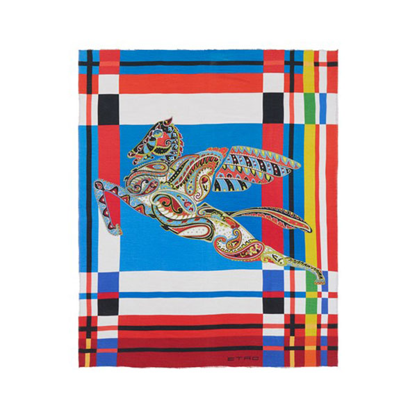 Multicolor Embroidered Throw