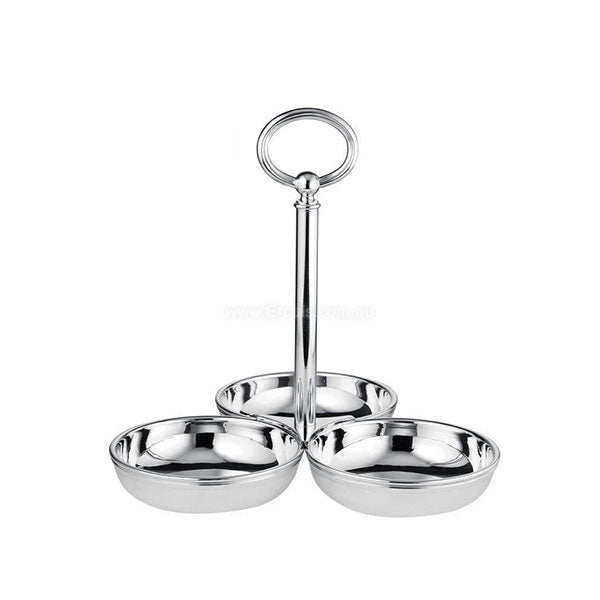Snack Server 3 Small Cup, Silver Plated, Elegance Rencontre