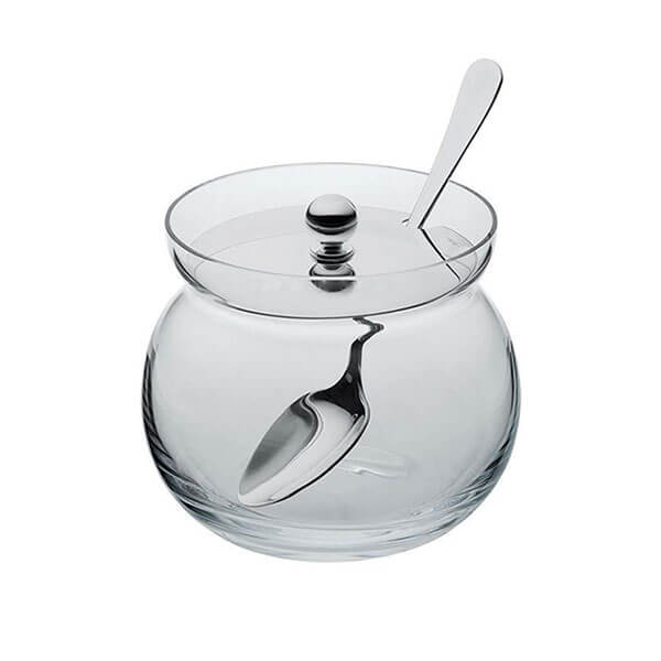Jam Pot W\Spoon, Silver Plated, Heritage Classique