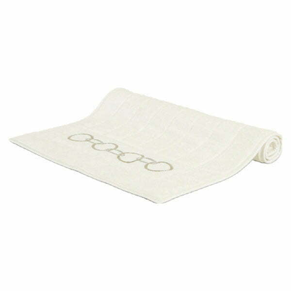 Links Embroidered Face Towel – Savage Beige/Cliff Grey
