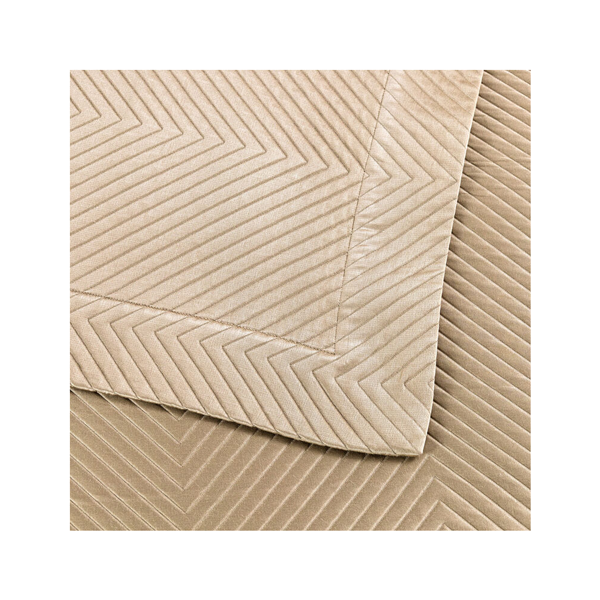 LUXURY HERRINGBONE BEDSPREAD - SavageBeige