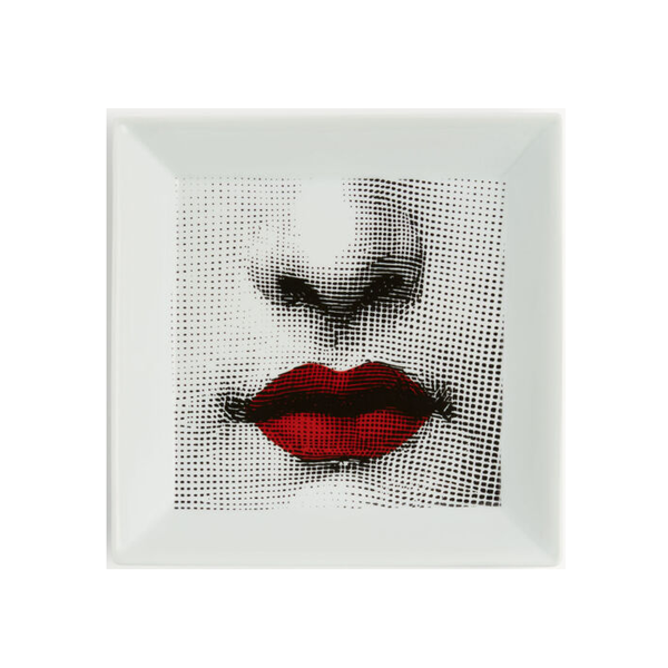 Square Plate Red Lips - Tema e Variazioni n.397