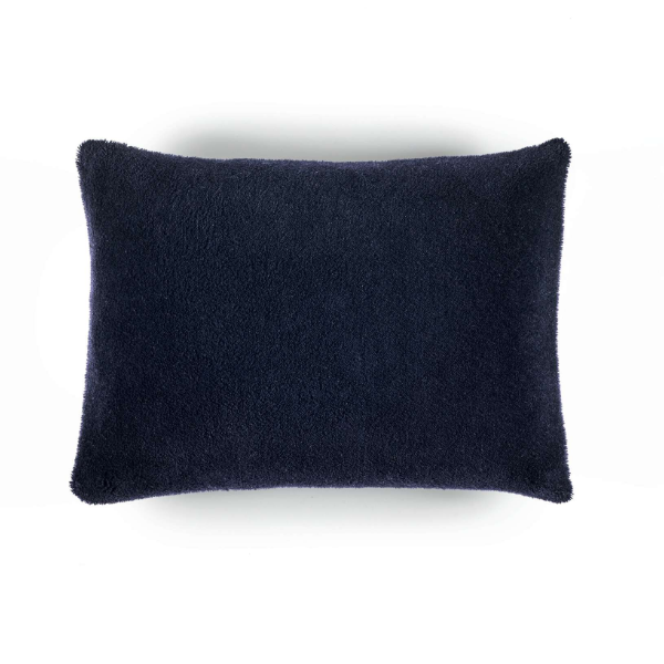 Cushion Wool plush Blue nuit, 002