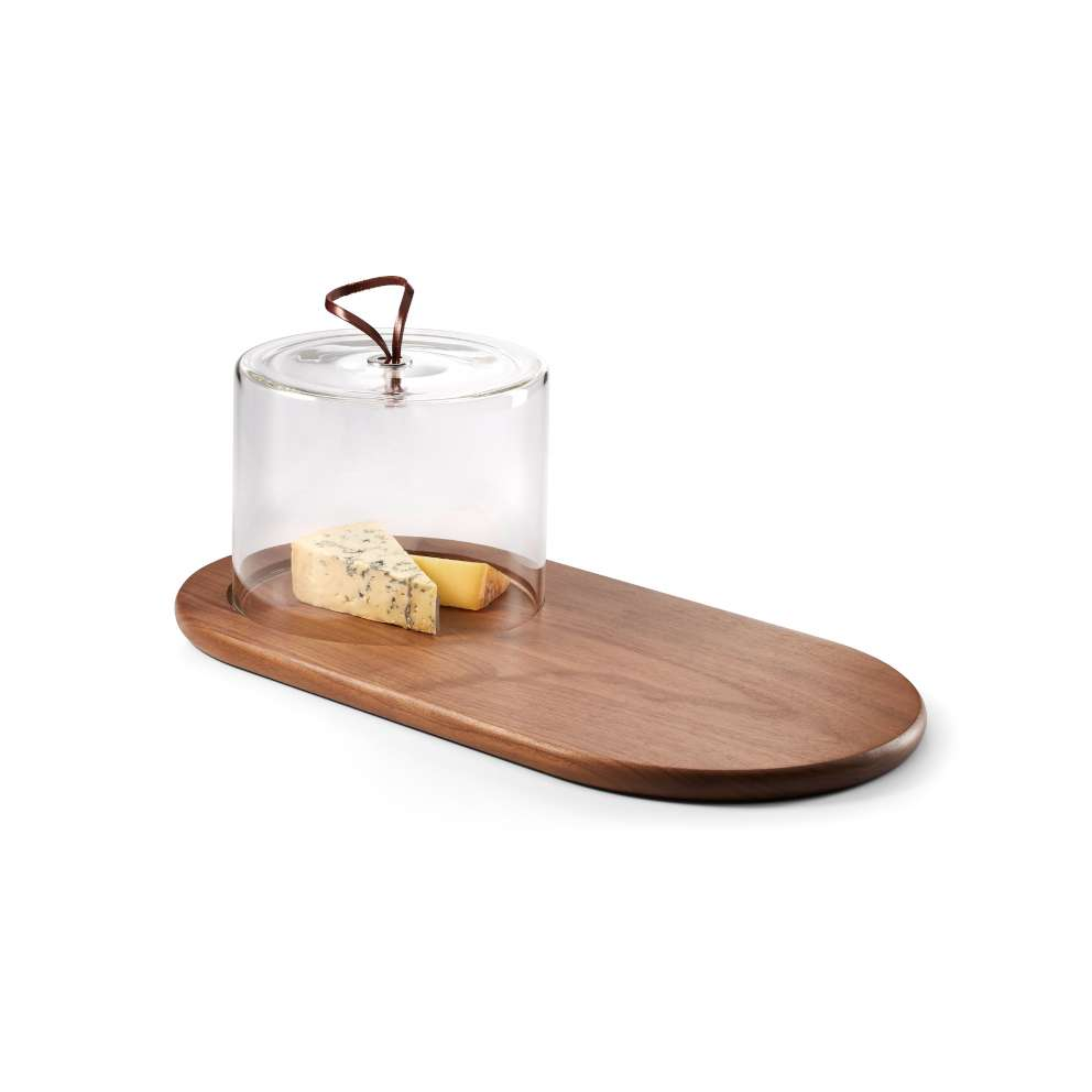 WALNUT cheese board with glass cover from new Walnut collection
