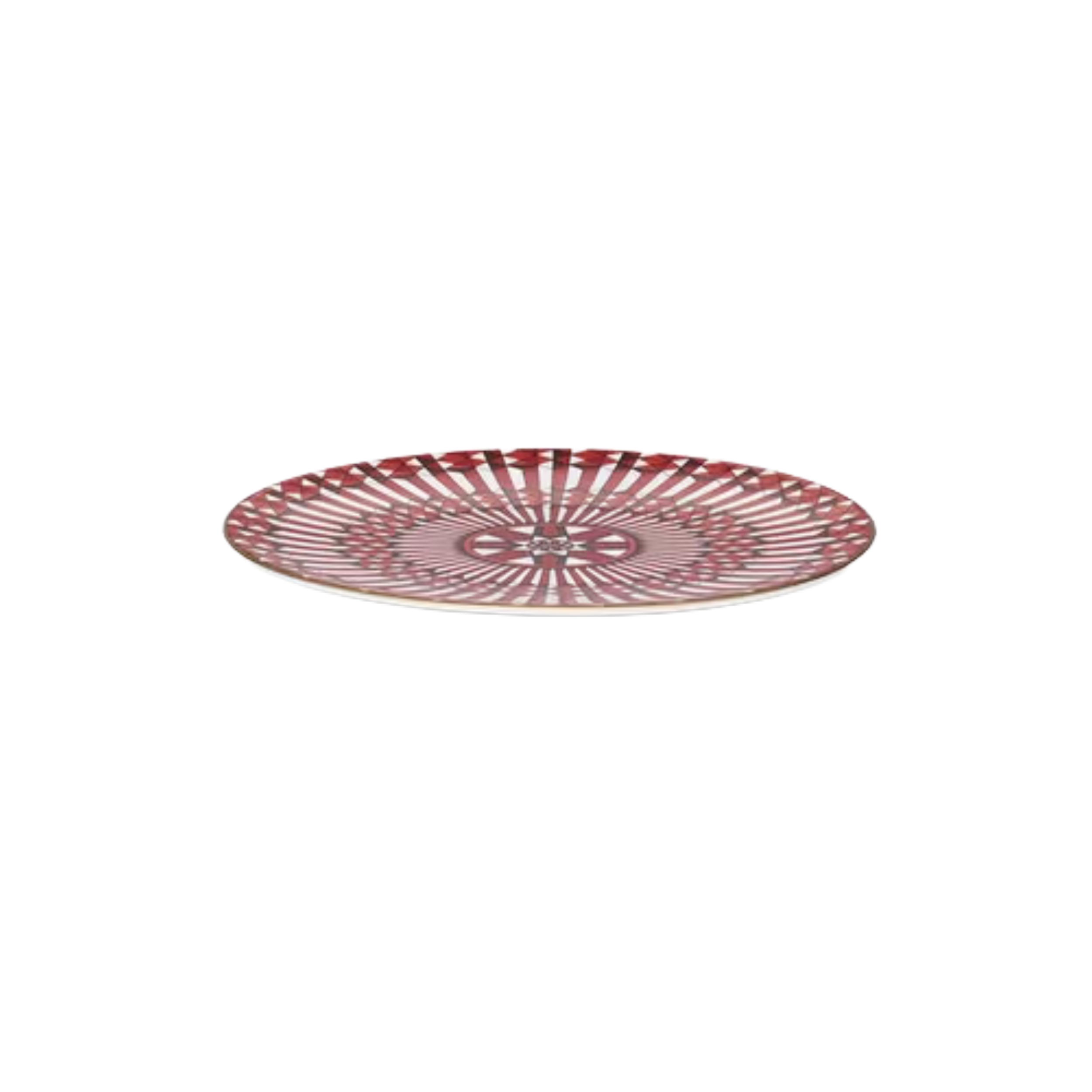 צלחת לחם Arcadia Red מבית Baccarat מפורצלן יוקרתי עם דוגמה אדומה ונגיעות זהב