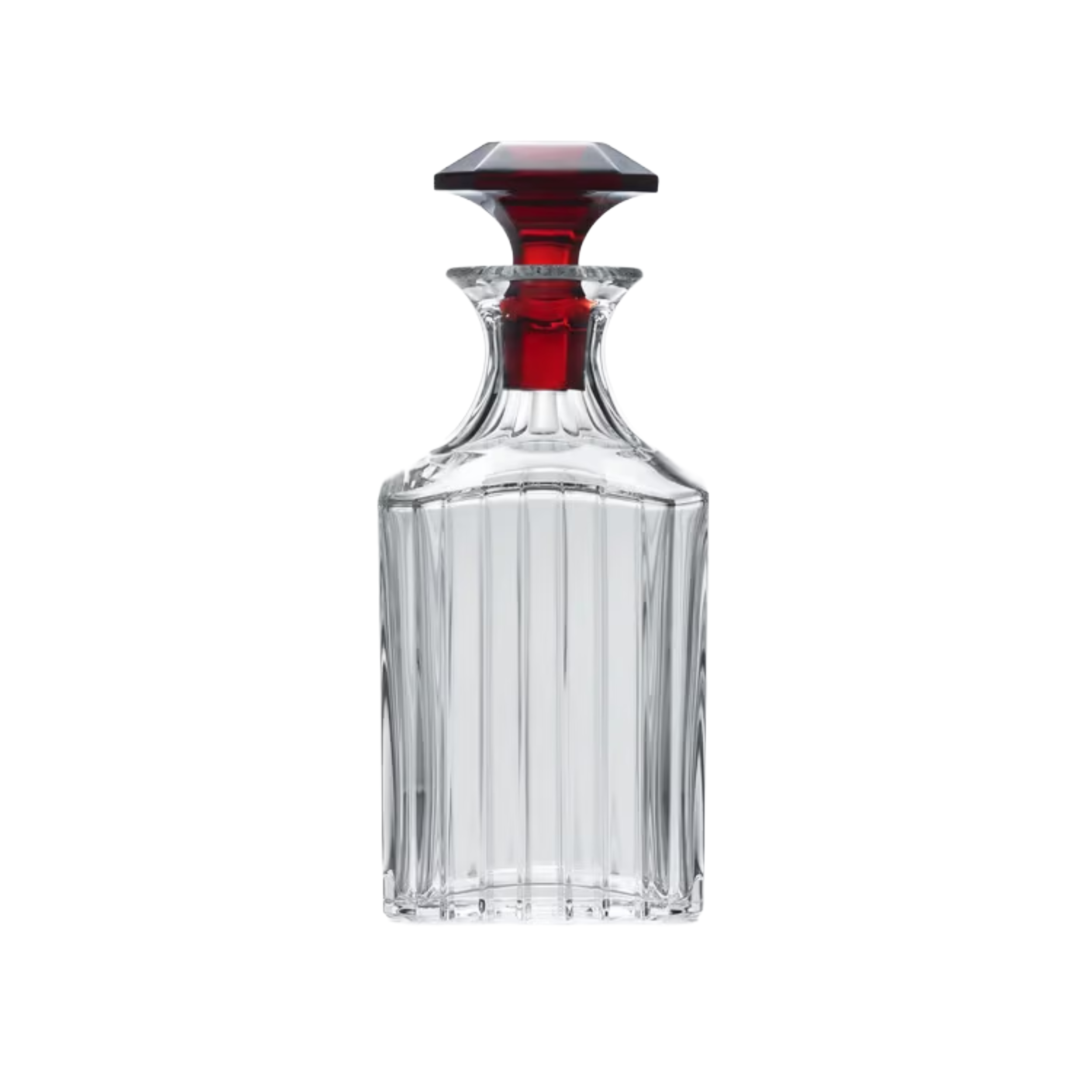 דקנטר וויסקי Harmonie מבית Baccarat מקריסטל חתוך עם פקק קריסטל אדום