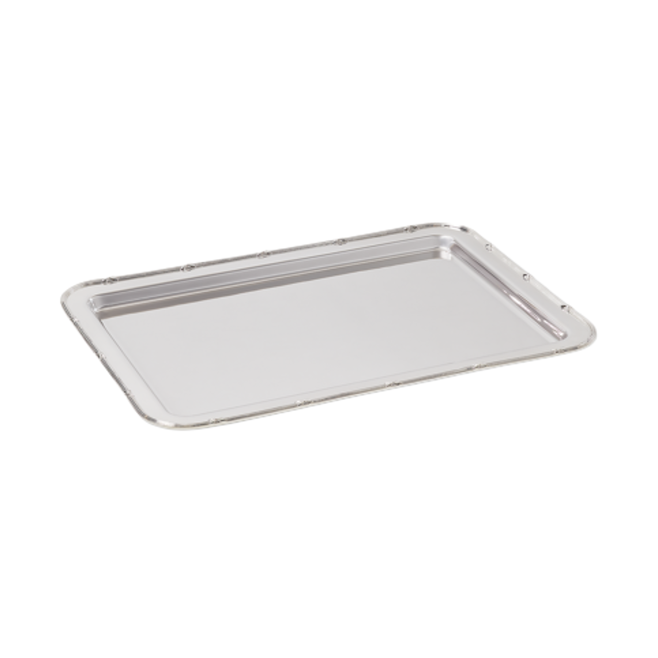 מגש כסף גדול Brittingham מבית Ralph Lauren Home עם גימור פלטינה ועיצוב אלגנטי