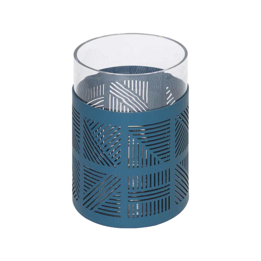 ATMOSPHERE CANDLE HOLDER / VASE - PETROL BLUE