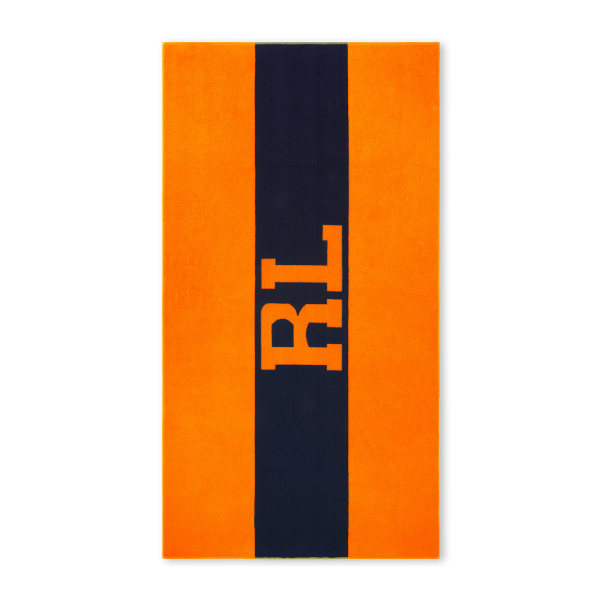 Signature Beach Towel Orange / Navy 90/170 cm