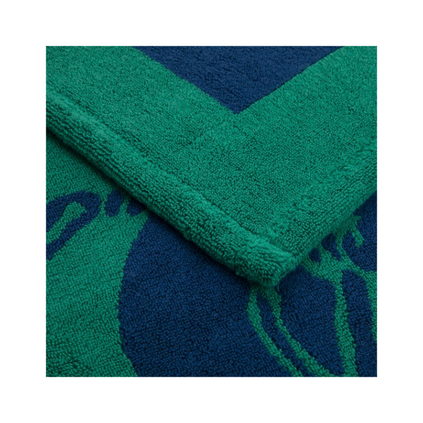 Polo Jacquard Beach Towel Navy & Billiard, 100X170