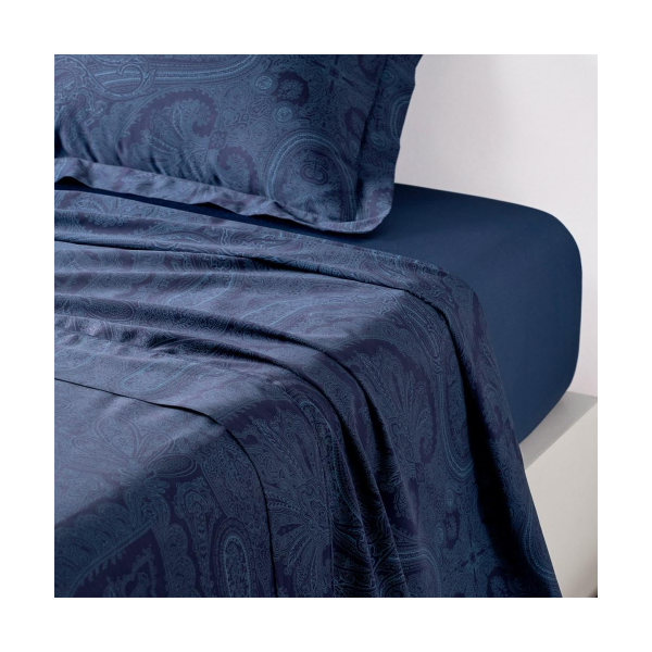 Doncaster Navy Flat sheet, 240X280