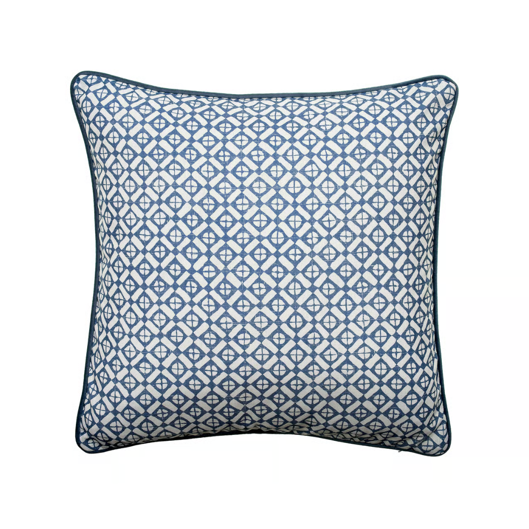 Audley Navy \ Sophie Patterso Outdoor  CUSHION