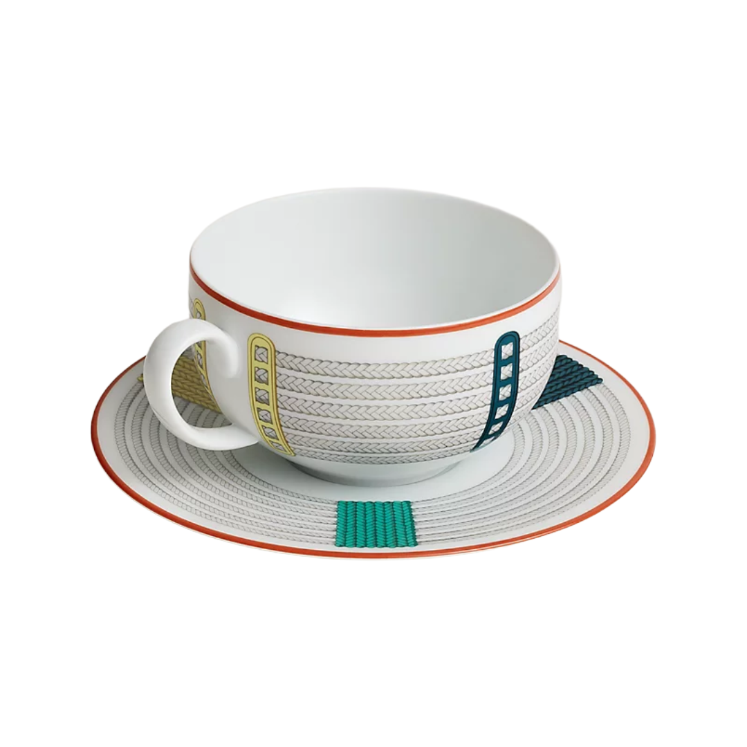 Tressages Equestres breakfast cup and saucer