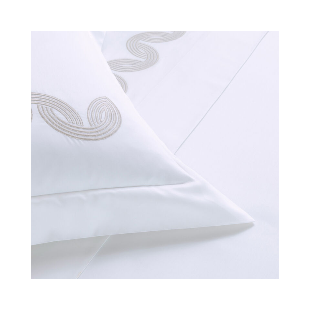 Grace Avant Garde Embroidery Sham, Milk-SavageBeige